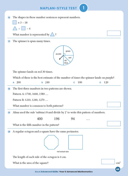 Excel Advanced Skills - Advanced Mathematics Year 5