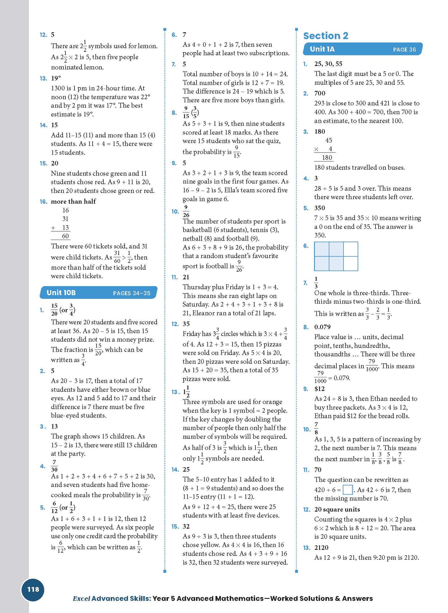 Excel Advanced Skills - Advanced Mathematics Year 5