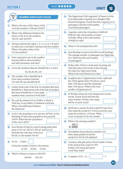 Excel Advanced Skills - Advanced Mathematics Year 5