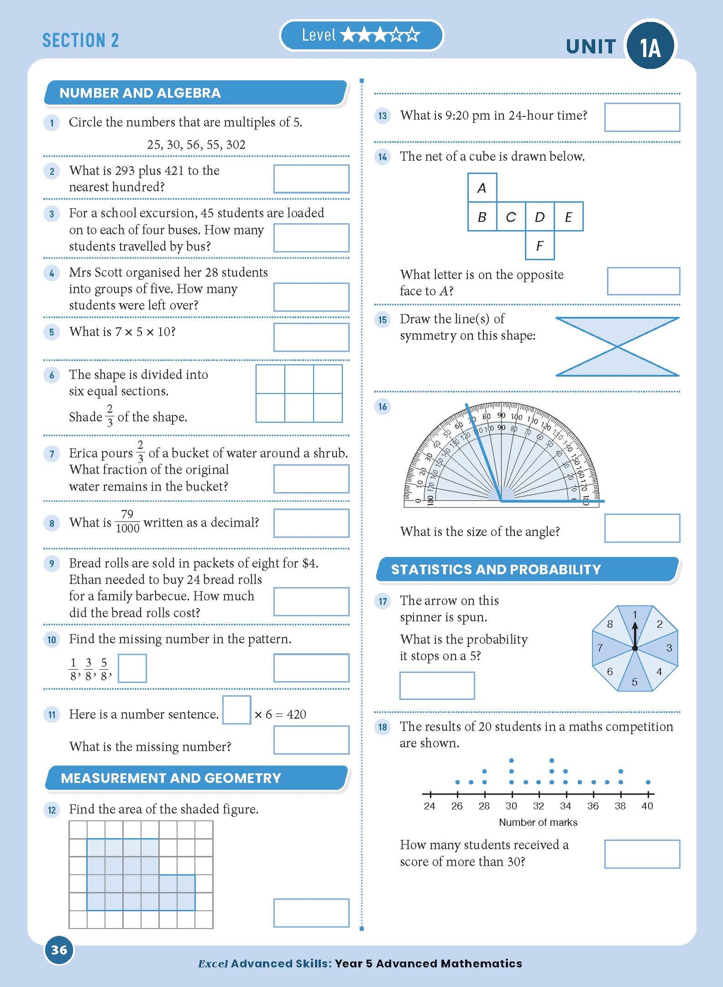 Excel Advanced Skills - Advanced Mathematics Year 5