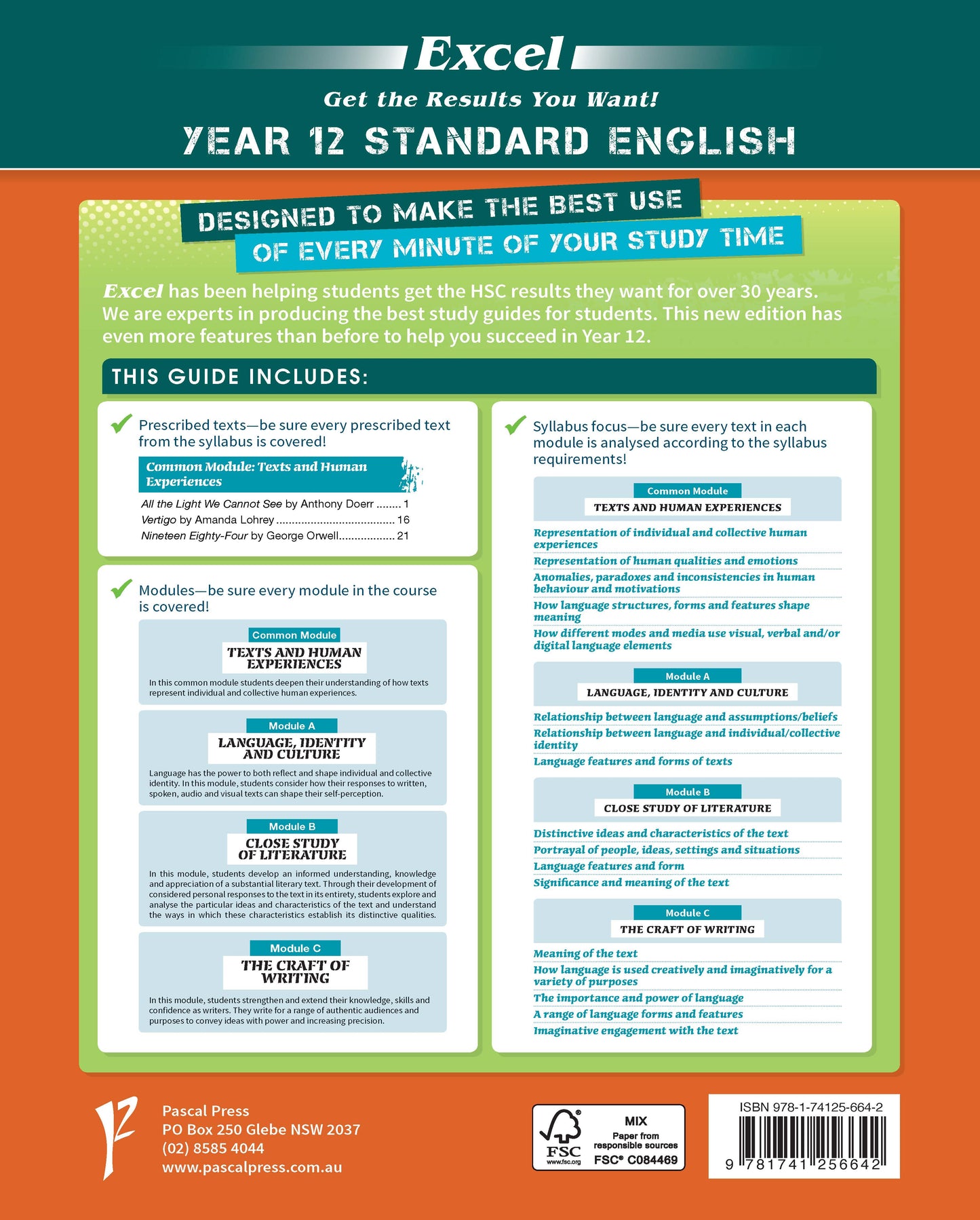 Excel HSC Year 12 Standard English Study Guide