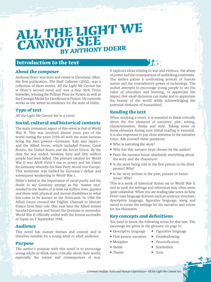 Excel HSC Year 12 Standard English Study Guide