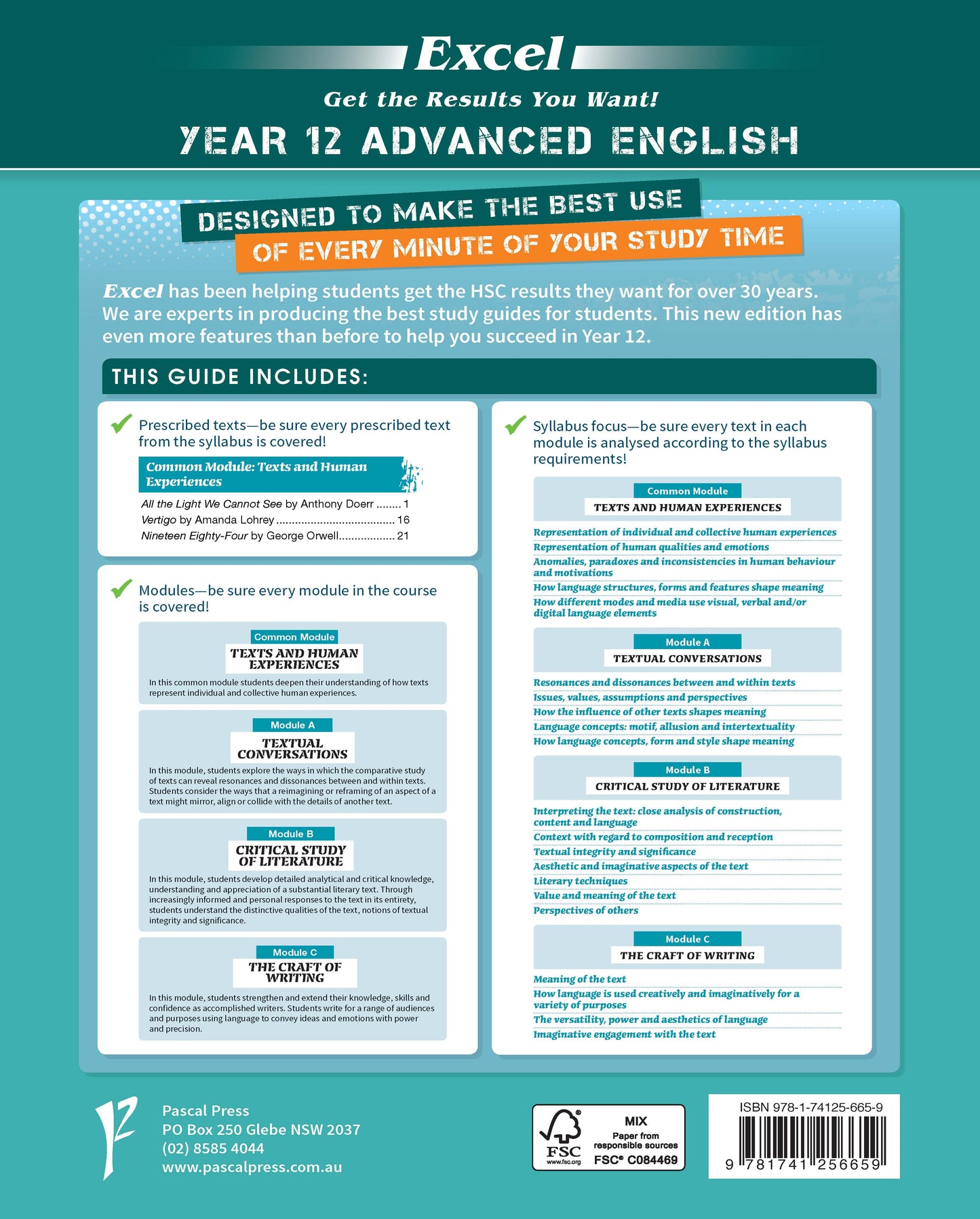 Excel HSC Year 12 Advanced English Study Guide