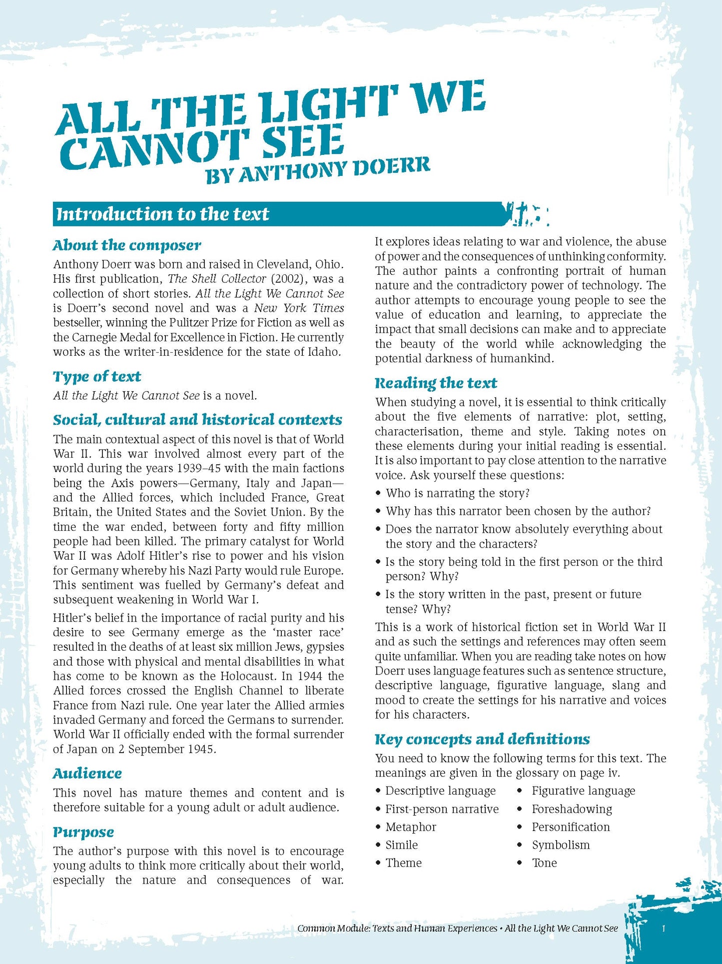 Excel HSC Year 12 Advanced English Study Guide