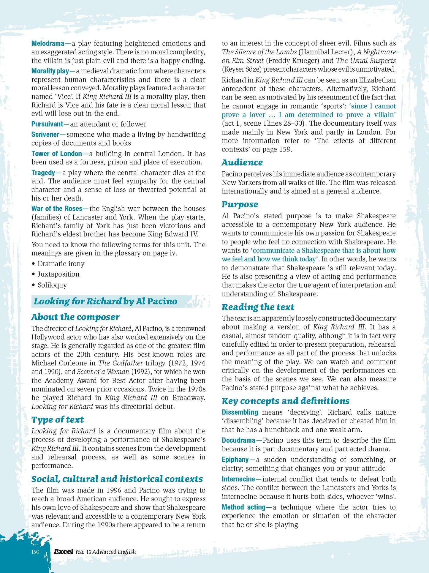 Excel HSC Year 12 Advanced English Study Guide