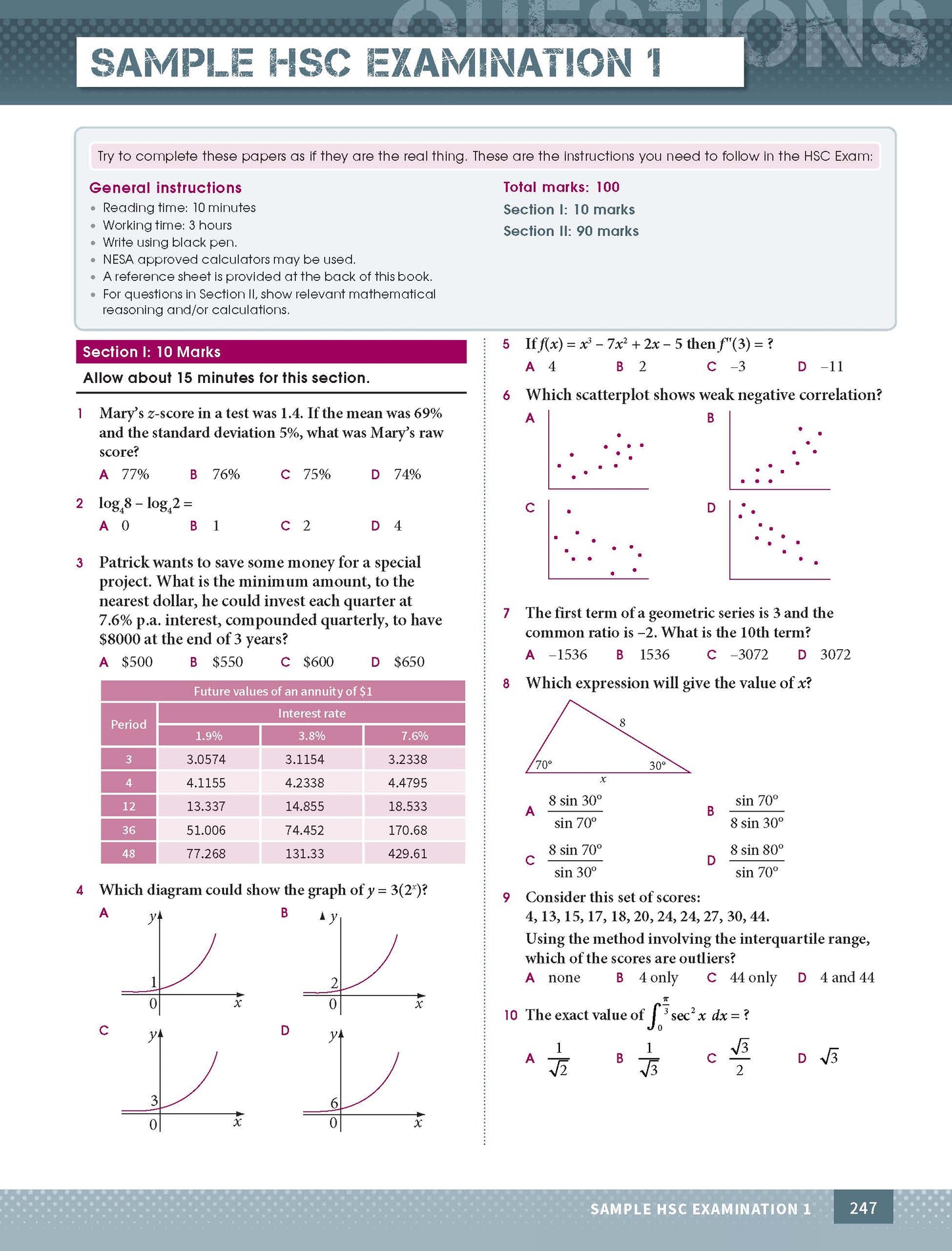 Excel HSC Year 12 Mathematics Advanced