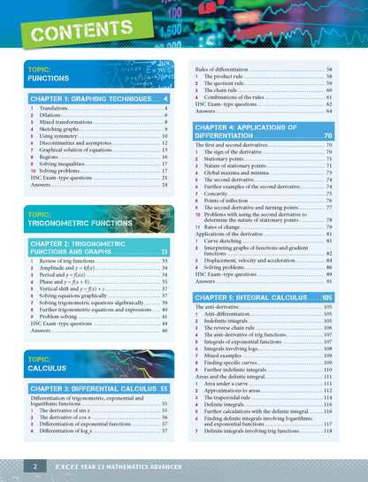 Excel HSC Year 12 Maths Advanced Book Pack