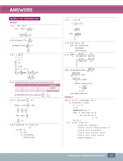 Excel HSC Year 11 and 12 Mathematics Extension 1 Study Guide