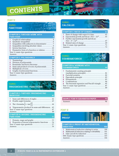 Excel HSC Year 12 Maths Extension 1 Book Pack