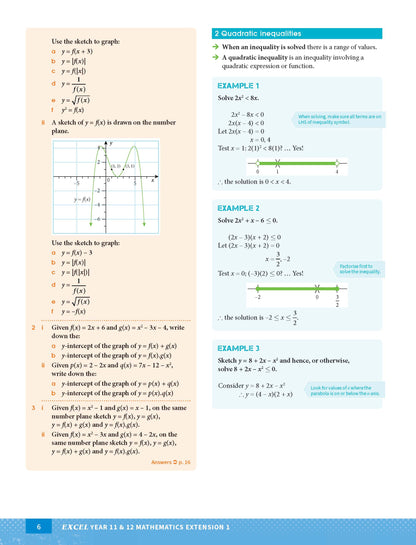 Excel HSC Year 11 and 12 Mathematics Extension 1 Study Guide