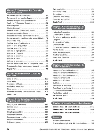 Excel HSC Year 11 Mathematics Standard Book Pack