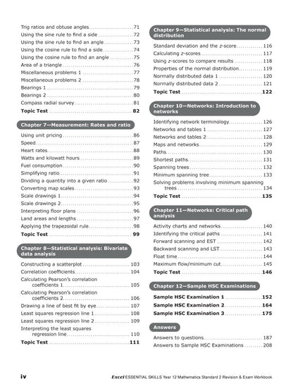 Excel Essential Skills HSC Year 12 Mathematics Standard 2 Revision & Exam Workbook