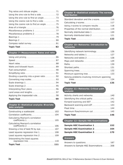 Excel HSC Year 12 Mathematics Standard 2 Book Pack