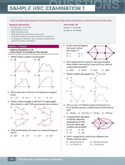 Excel HSC Year 12 Mathematics Standard 1 Study Guide