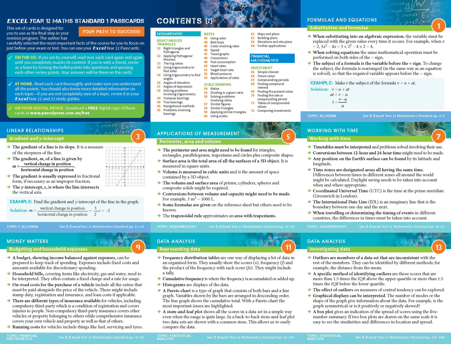Excel HSC Year 12 Mathematics Standard 1 Study Guide