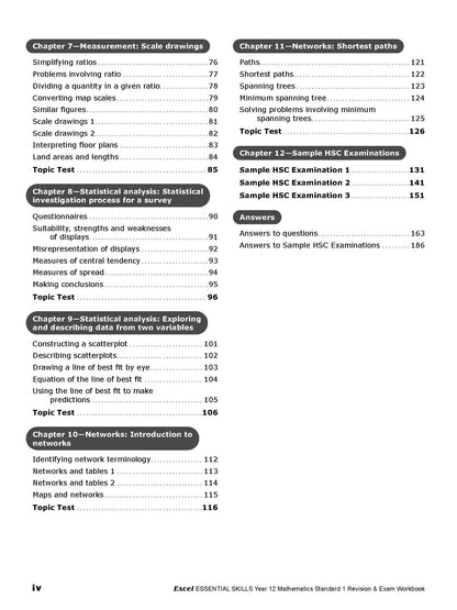 Excel HSC Year 12 Mathematics Standard 1 Book Pack
