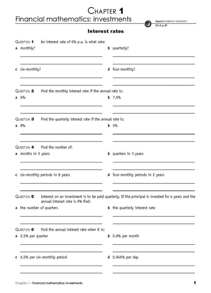 Excel Essential Skills HSC Year 12 Mathematics Standard 1 Revision & Exam Workbook