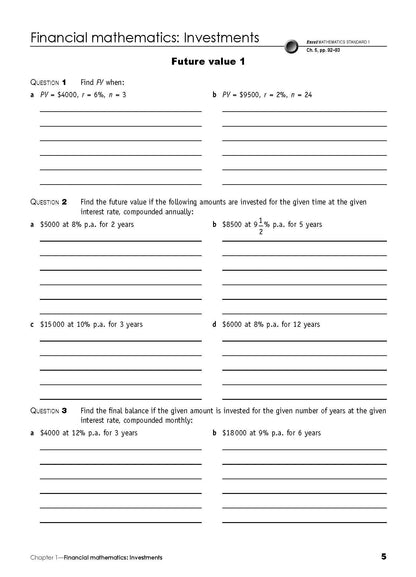 Excel Essential Skills HSC Year 12 Mathematics Standard 1 Revision & Exam Workbook