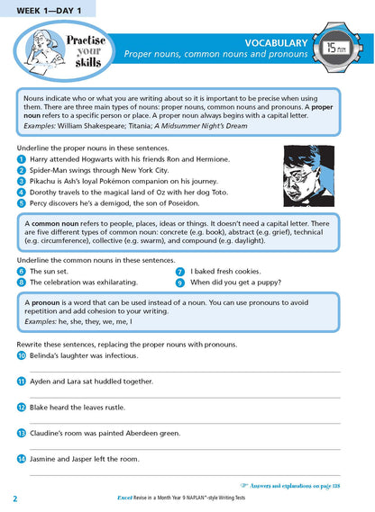 Excel Revise in a Month Year 9 NAPLAN*-style Writing Tests