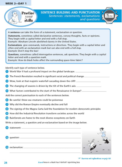 Excel Revise in a Month Year 9 NAPLAN*-style Writing Tests
