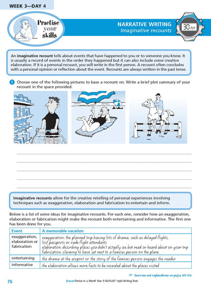 Excel Revise in a Month Year 9 NAPLAN*-style Writing Tests