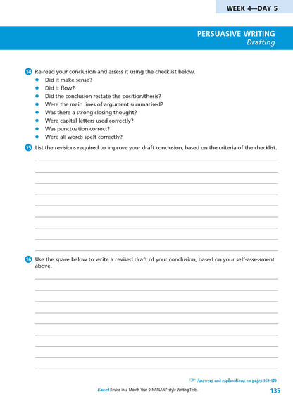 Excel Revise in a Month Year 9 NAPLAN*-style Writing Tests