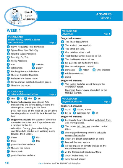 Excel Revise in a Month Year 9 NAPLAN*-style Writing Tests