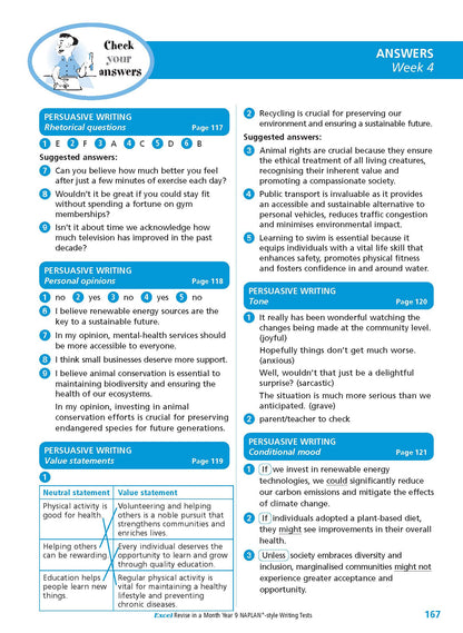 Excel Revise in a Month Year 9 NAPLAN*-style Writing Tests