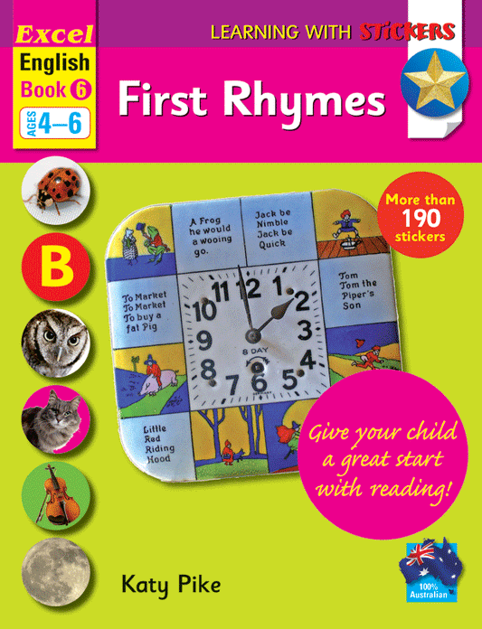 Excel Learning with Stickers - English Book 6 First Rhymes