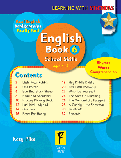 Excel Learning with Stickers - English Book 6 First Rhymes