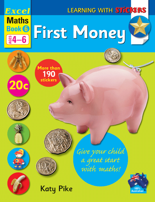 Excel Learning With Stickers - Maths Book 6 First Money