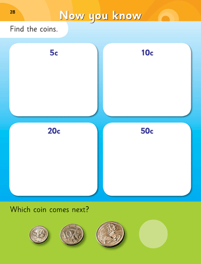 Excel Learning With Stickers - Maths Book 6 First Money