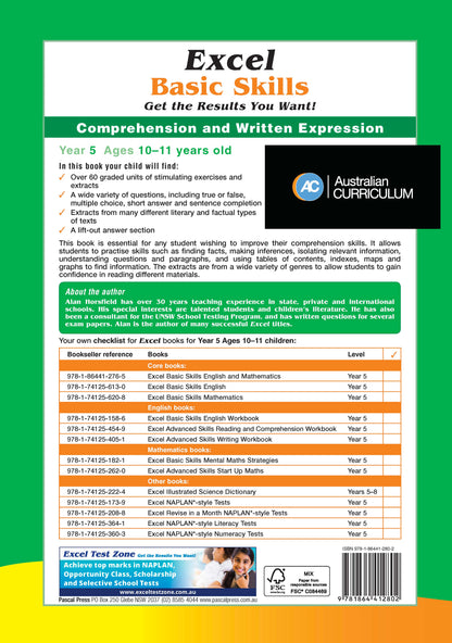 Excel Basic Skills - Comprehension and Written Expression Year 5