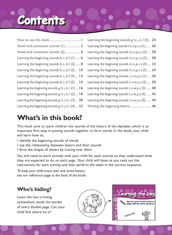 Excel Early Skills - English Book 3 Beginning Consonant Sounds