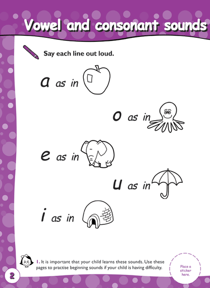 Excel Early Skills - English Book 3 Beginning Consonant Sounds