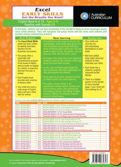 Excel Early Skills - English Book 8 Reading With Sounds 1