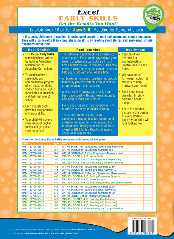 Excel Early Skills - English Book 10 Reading For Comprehension