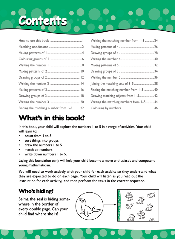 Excel Early Skills - Maths Book 2 Learning Numbers To 5
