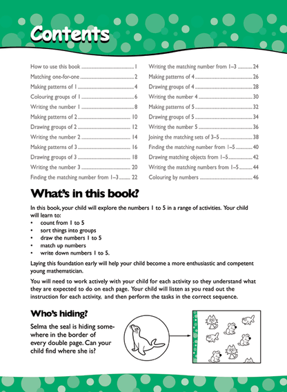 Excel Early Skills - Maths Book 2 Learning Numbers To 5
