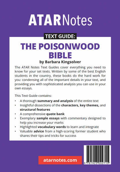 ATAR Notes Text Guide: The Poisonwood Bible by Barbara Kingsolver