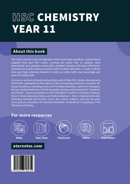 ATAR Notes HSC Year 11 Chemistry Topic Tests (2026-2027)