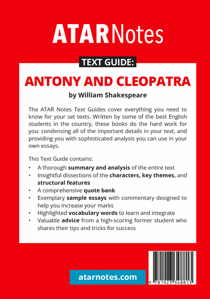 ATAR Notes Text Guide: Antony and Cleopatra by William Shakespeare