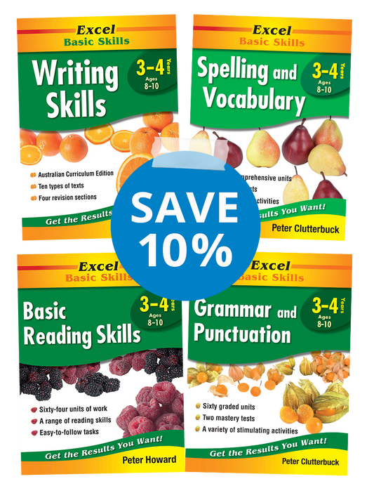 Excel Basic Skills English Book Pack Years 3-4
