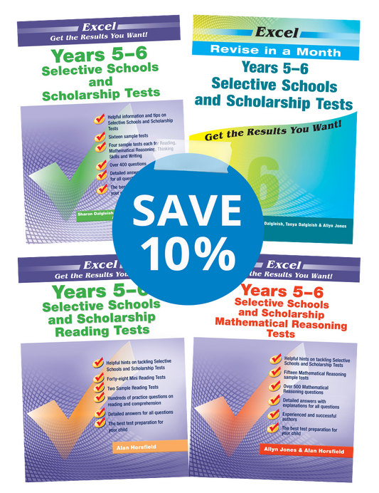 Excel Selective Schools and Scholarship Book Pack Years 5-6