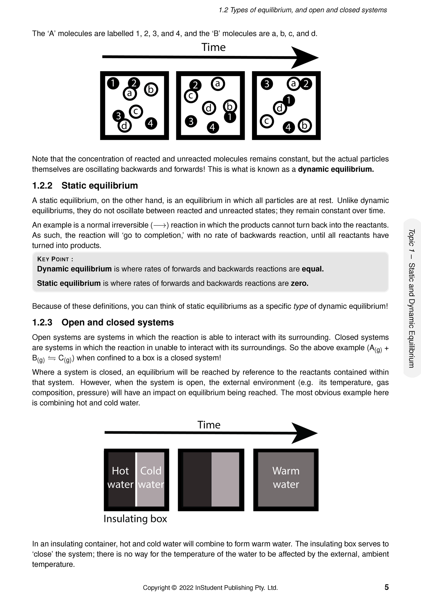 HSC Year 12 Chemistry Course Notes by ATAR Notes, a white page displaying chemical equilibrium diagrams and definitions.