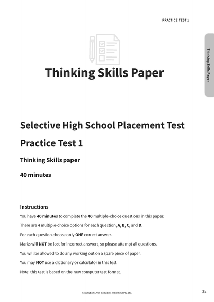 ATAR Notes NSW Selective Schools Practice Tests: Year 7 Entry (2026-2028)