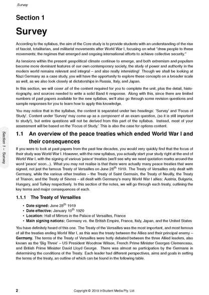 Year 12 Modern History Course Notes by ATAR Notes, displaying a printed page with headings and text.
