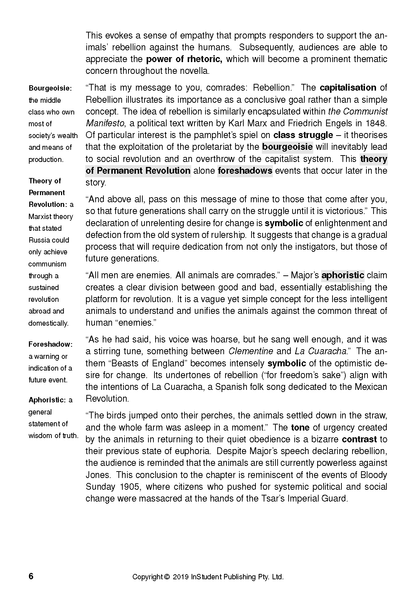 Text Guide page with black text on a white background, featuring definitions on the left and paragraphs on the right.