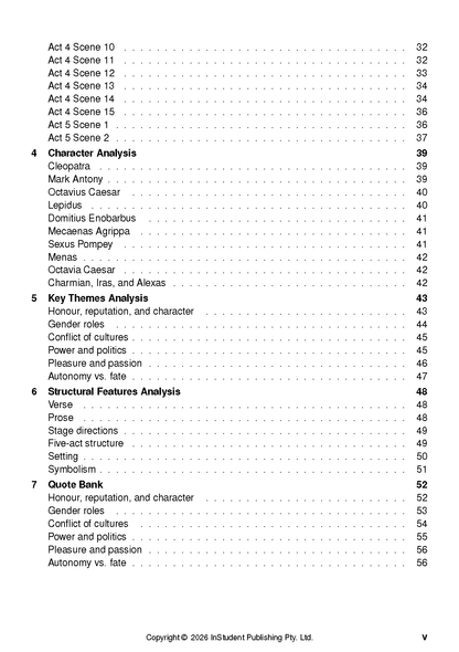 ATAR Notes Text Guide: Antony and Cleopatra by William Shakespeare