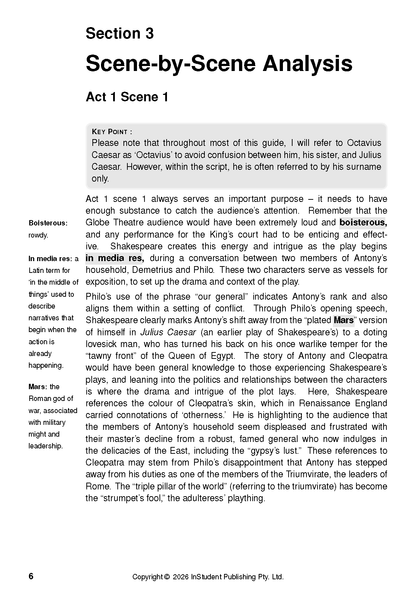 ATAR Notes Text Guide: Antony and Cleopatra by William Shakespeare
